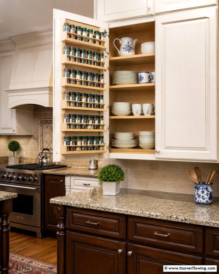 Cabinet Door Spice Rack - 25 Spice Rack Ideas to Organize Your Kitchen
