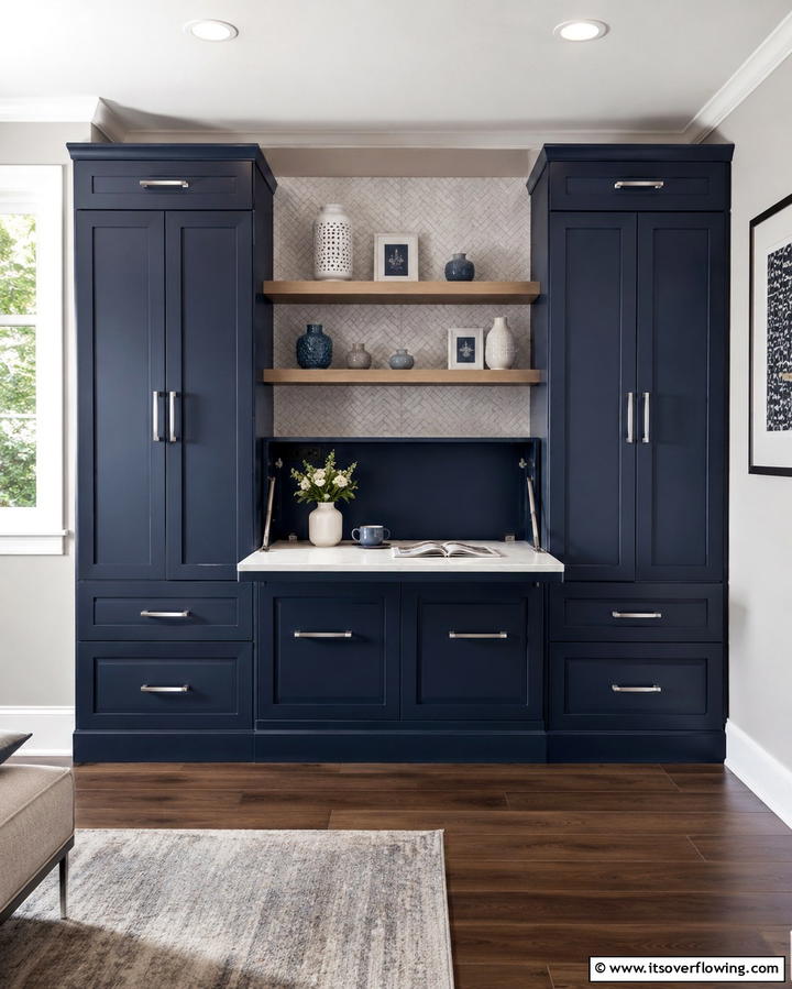 Cabinet Style Shelving for Hidden Storage - 25 Creative Laundry Room Shelving Ideas for Organization