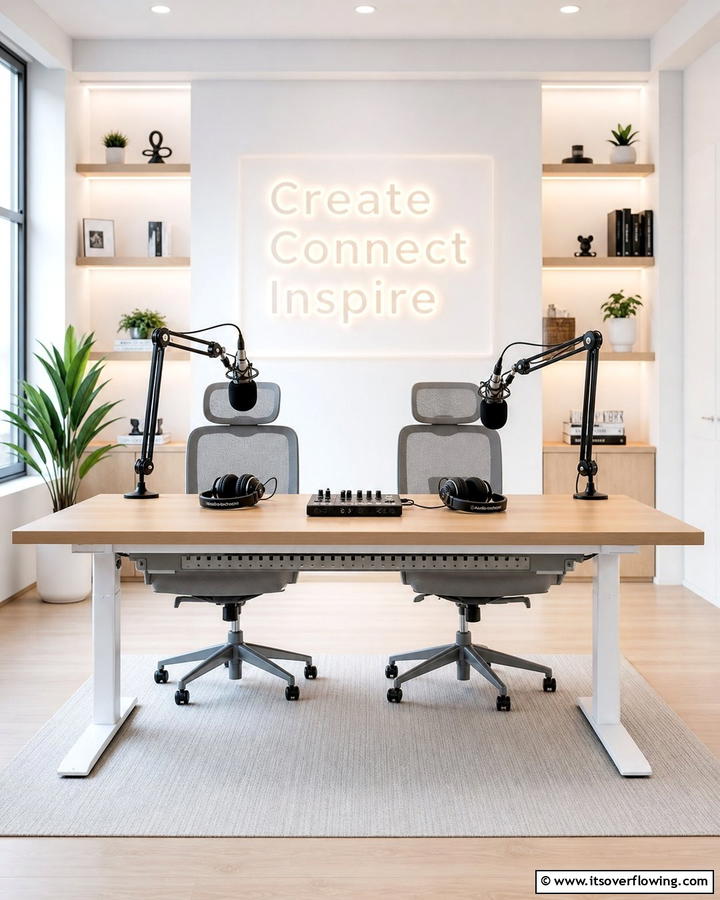Cable Management Solutions for Tidy Setups - 25 Podcast Room Ideas for a Professional Setup