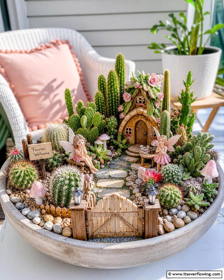 Cactus Fairy Garden - 25 Stunning Cactus Garden Ideas for Your Home