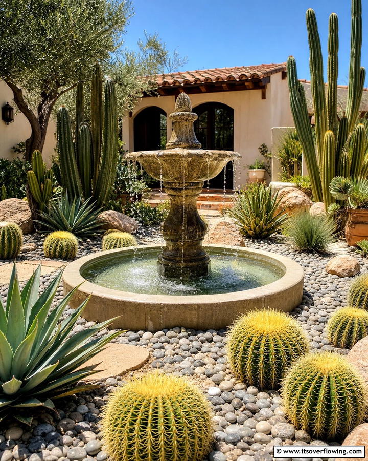 Cactus Garden Fountain - 25 Stunning Cactus Garden Ideas for Your Home