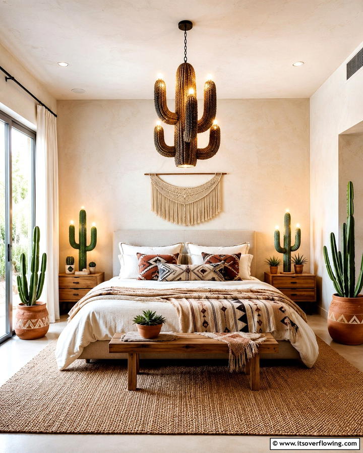 Cactus Shaped Light Fixtures - 25 Desert Themed Room Ideas for a Warm and Inviting Space