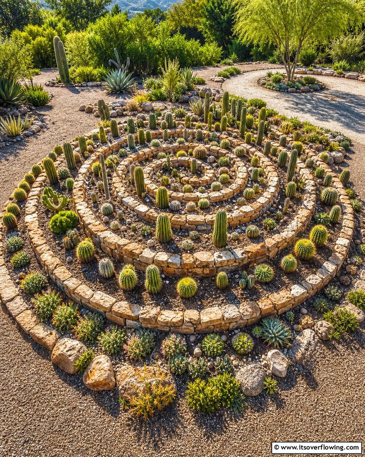 Cactus Spiral Garden - 25 Stunning Cactus Garden Ideas for Your Home