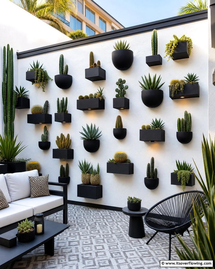 Cactus Wall Garden - 25 Stunning Cactus Garden Ideas for Your Home
