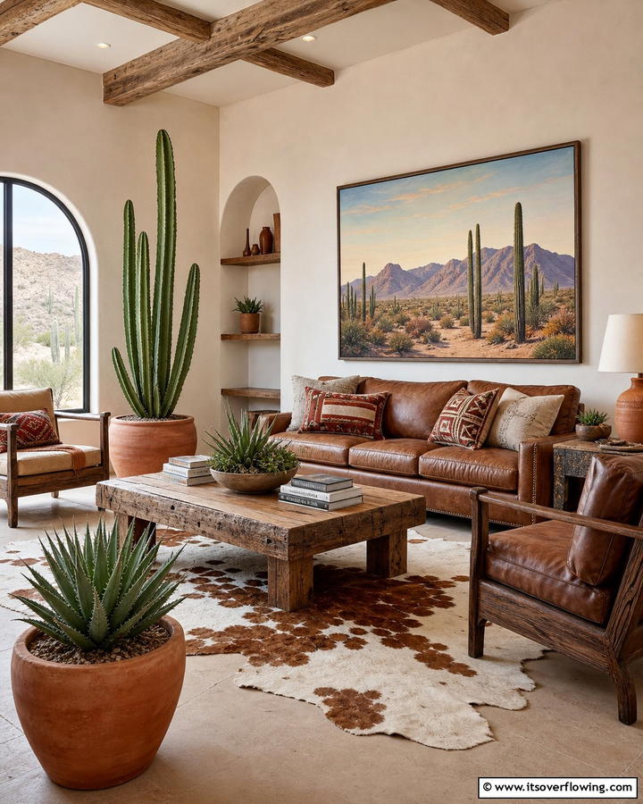 Cactus and Desert Elements - 20 Creative Cowboy Room Decor Ideas for a Rustic Look