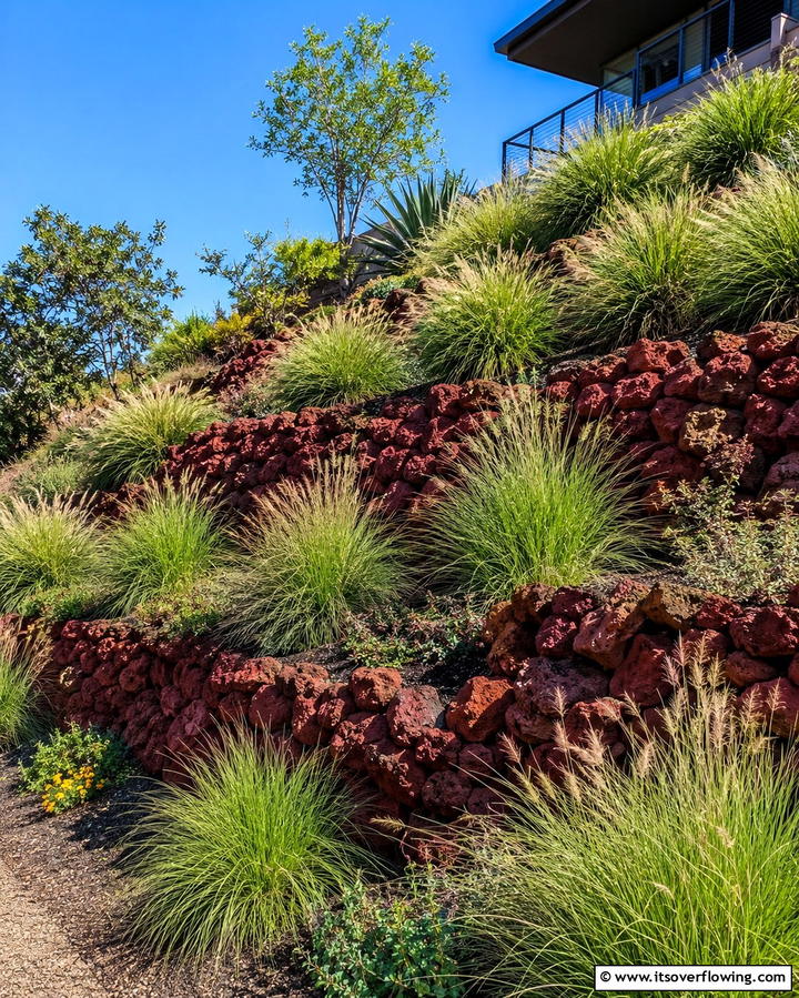 Cactus and Succulent Gardens - 25 Red Lava Rock Landscaping Ideas for a Unique Yard
