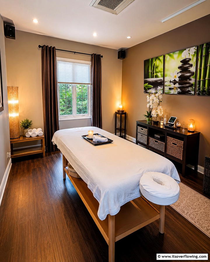 Calming Background Music - 25 Massage Room Setup Ideas for Ultimate Relaxation