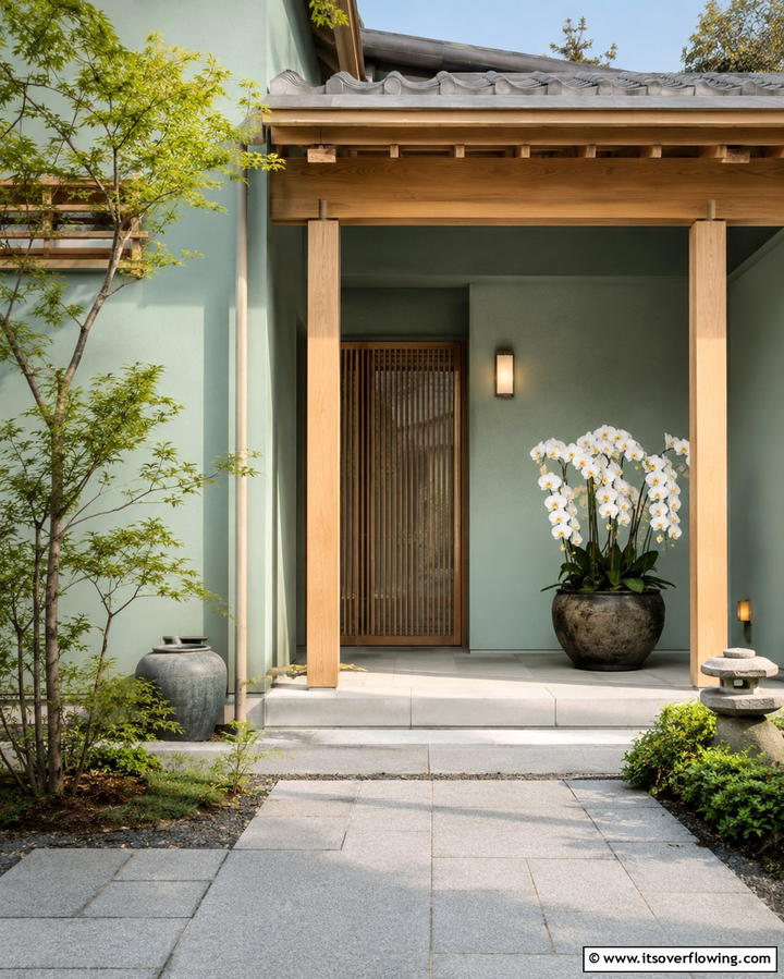 Calming Celadon Exterior - 30 Green Exterior Paint Colors for Curb Appeal