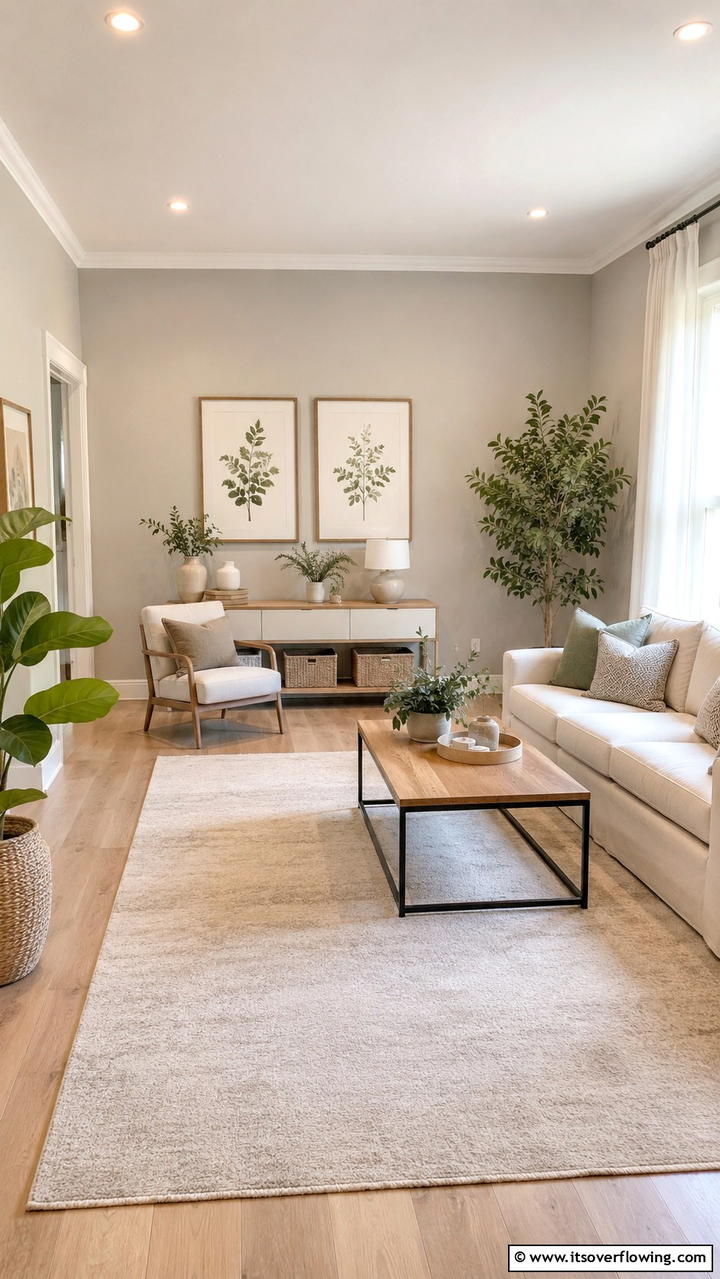 Calming Serene Sanctuary - 30 Grey and Cream Living Room Ideas- Neutral Elegance
