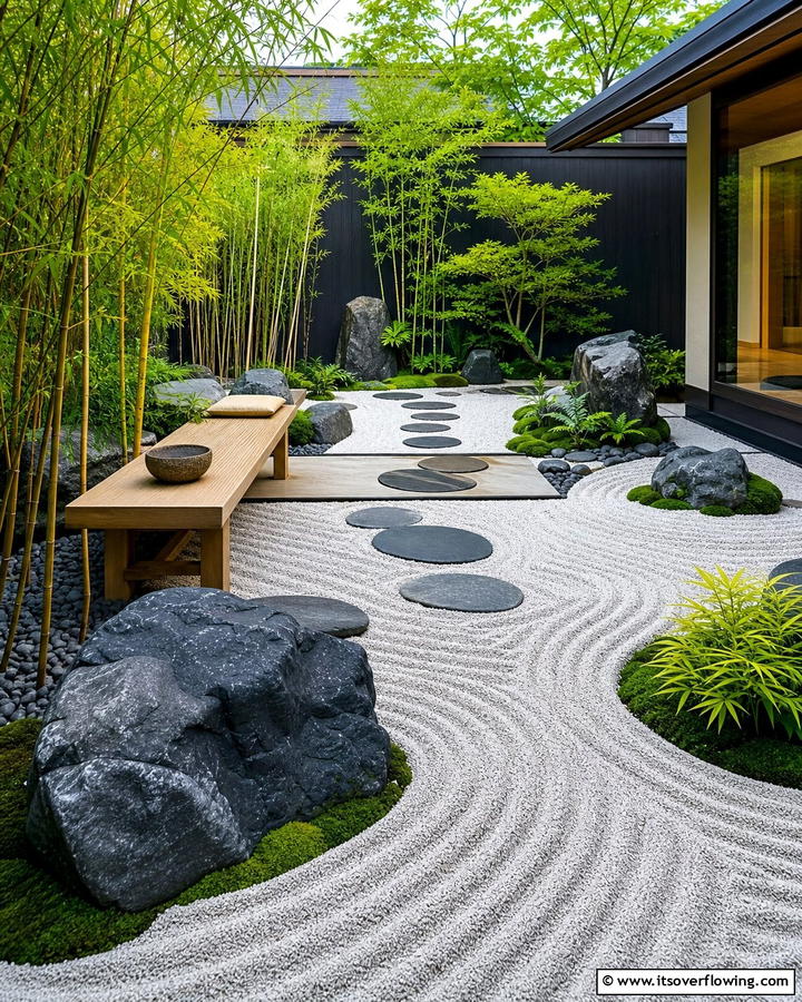 Calming Zen Rock Garden - 21 Backyard Decor Ideas for Inviting Outdoor Entertaining
