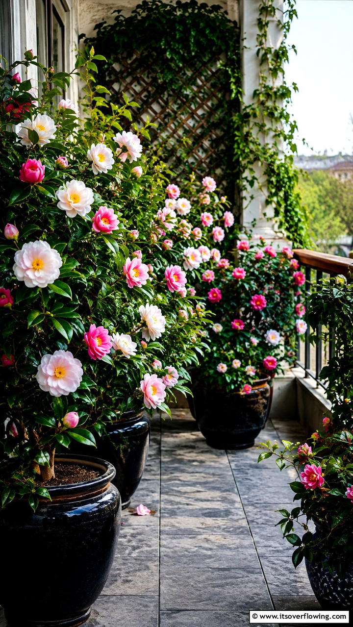 Camellias - 30 Flowering Plants for Balcony Gardens - Colorful Displays