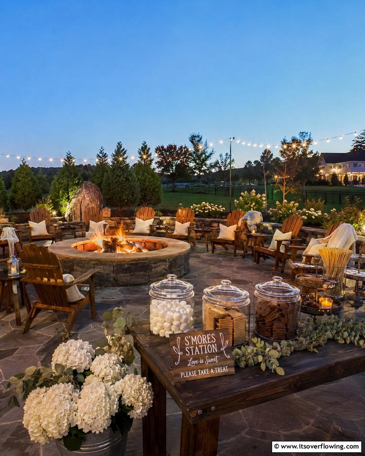 Campfire and Smores Station - 25 Western Wedding Ideas for a Rustic Celebration
