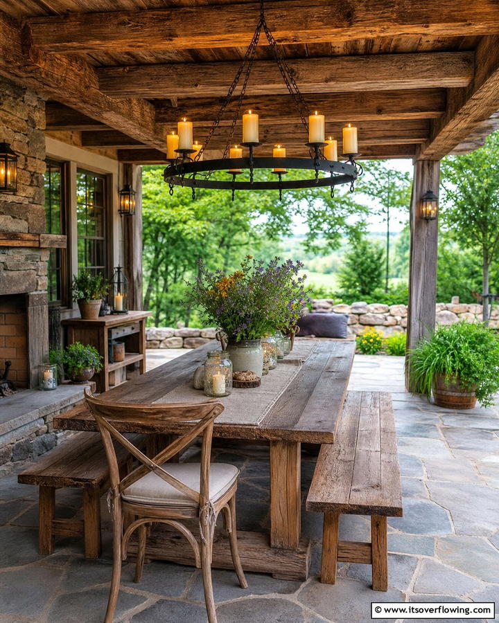 Candle Chandeliers for Rustic Charm - 20 Covered Patio Lighting Ideas for Outdoor Ambiance