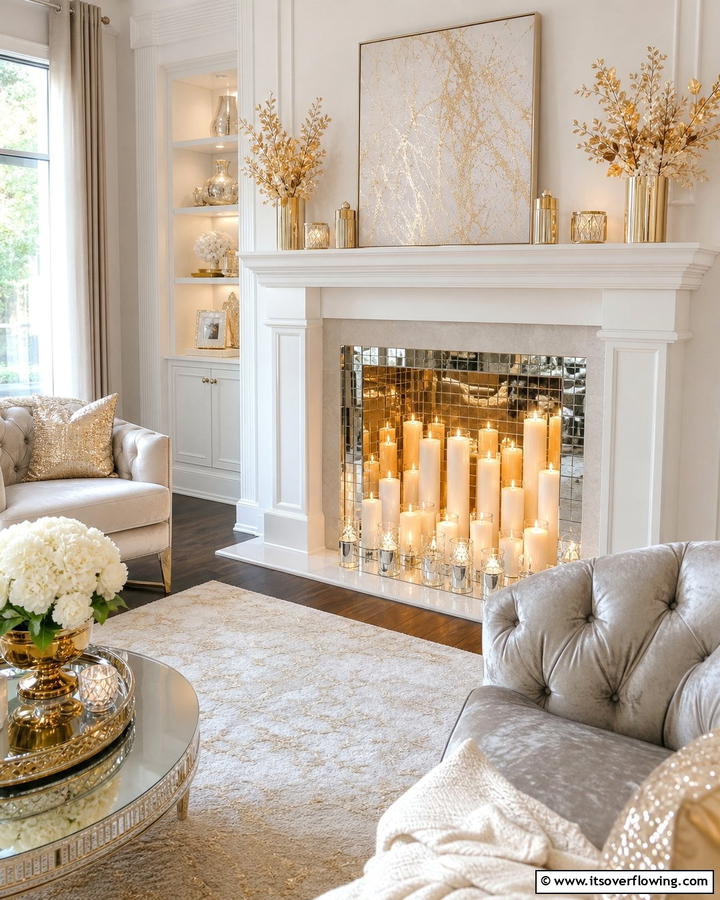 Candle Haven - 20 Empty Fireplace Ideas to Transform Your Hearth