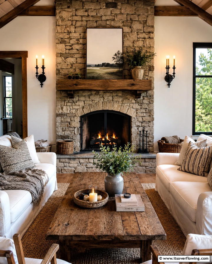 Candle Style Wall Lights for Rustic Charm - 25 Living Room Wall Lighting Ideas for a Bright and Inviting Space