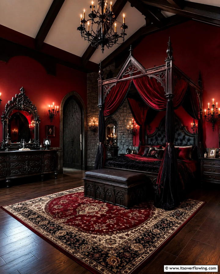 Candlelight Fixtures - 20 Vampire Bedroom Ideas for a Dark and Mysterious Vibe