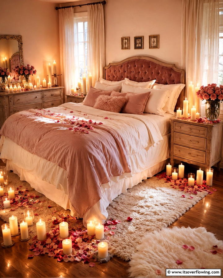 Candlelit Ambiance - 30 Romantic Bedroom Ideas to Create a Cozy Love Nest