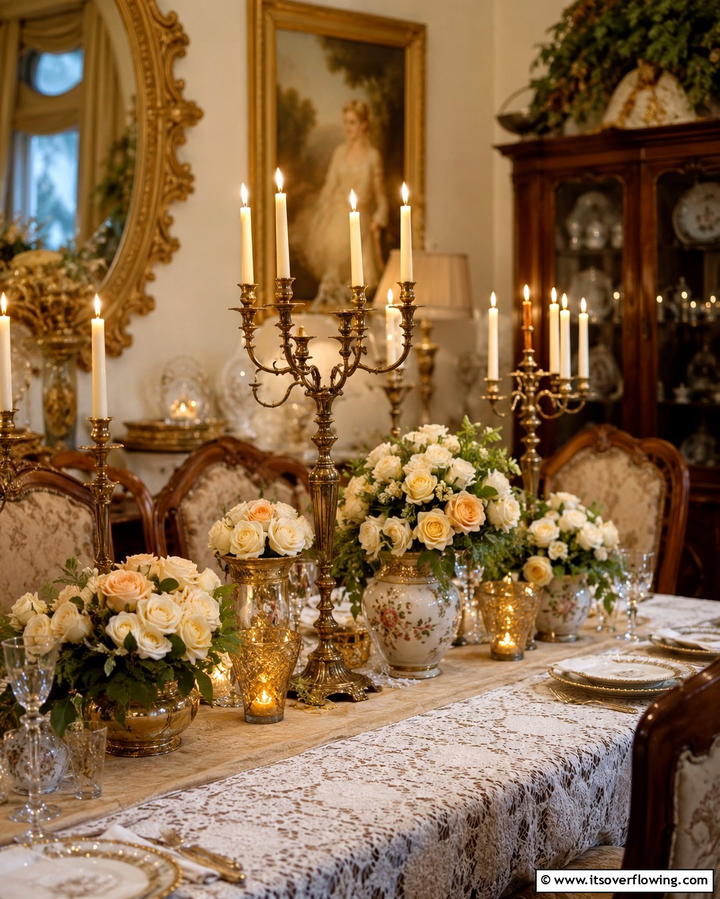 Candlelit Centerpieces for Romantic Ambiance - 20 Vintage Dining Room Ideas for Timeless Elegance