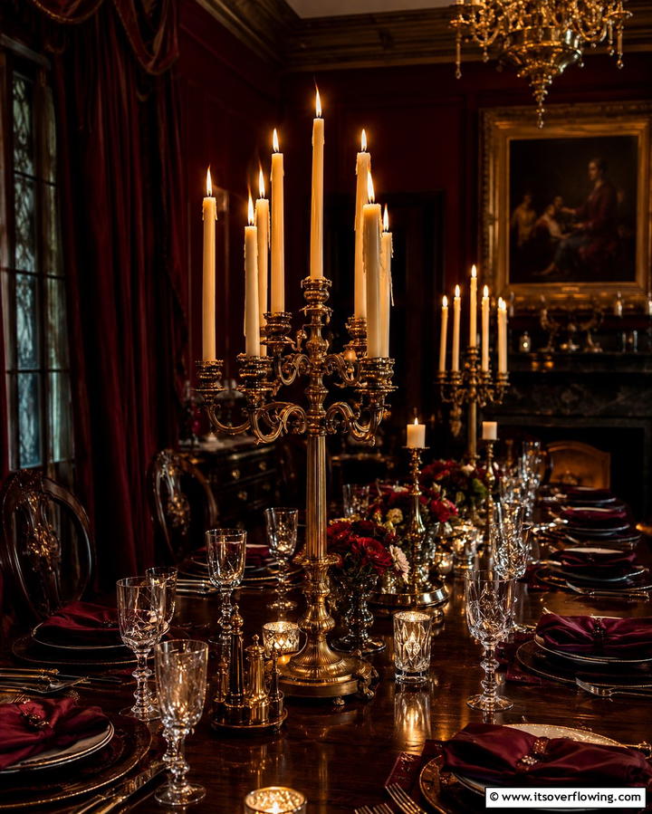 Candles and Candelabras - 25 Parisian Dining Room Ideas for Elegant Spaces