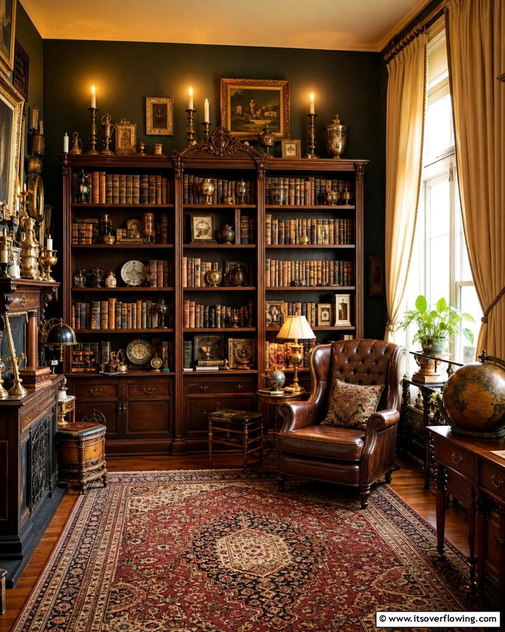 Candlestick Lamps for a Vintage Look - 20 Bookshelf Lighting Ideas- Illuminate Your Collection