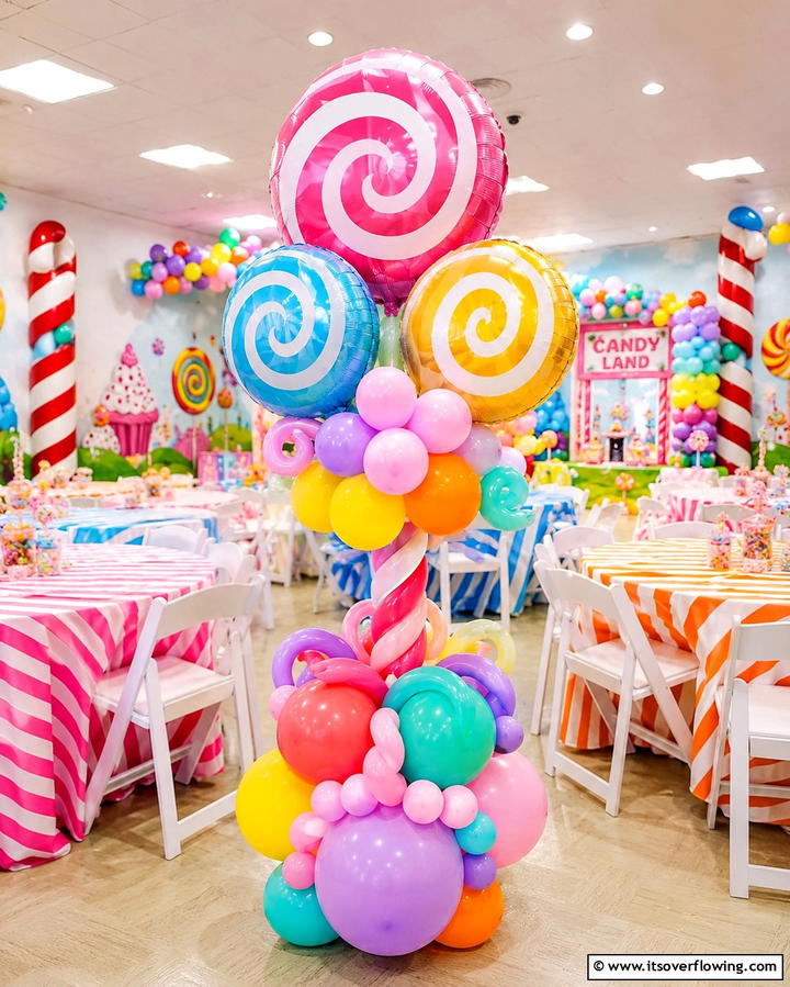Candyland Delight - 25 Stunning Balloon Centerpiece Ideas for Any Event