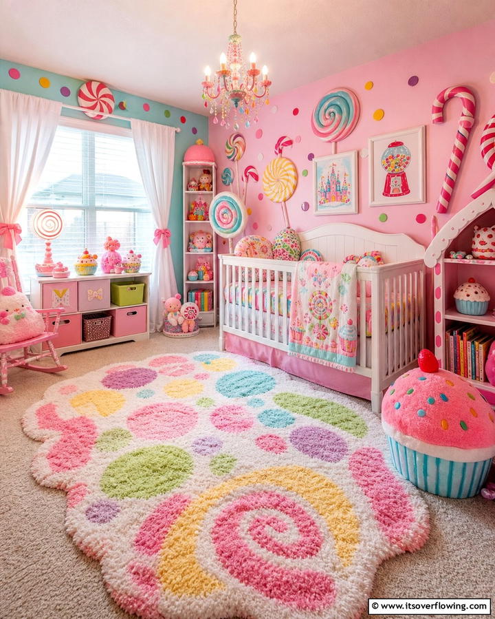 Candyland Whimsy - 25 Baby Girl Nursery Ideas for a Dreamy Space