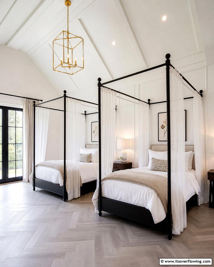 Canopy Beds for a Touch of Elegance - 25 Twin Bedroom Ideas for Shared Spaces