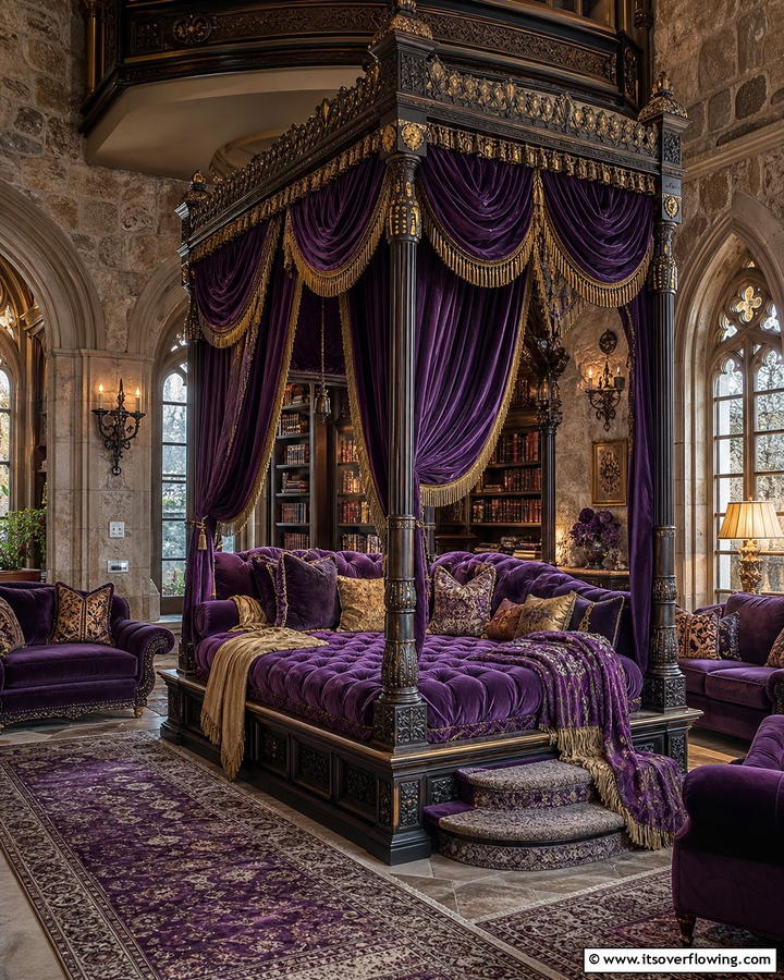 Canopy Seating Areas - 25 Castle Living Room Ideas for a Majestic and Regal Ambiance