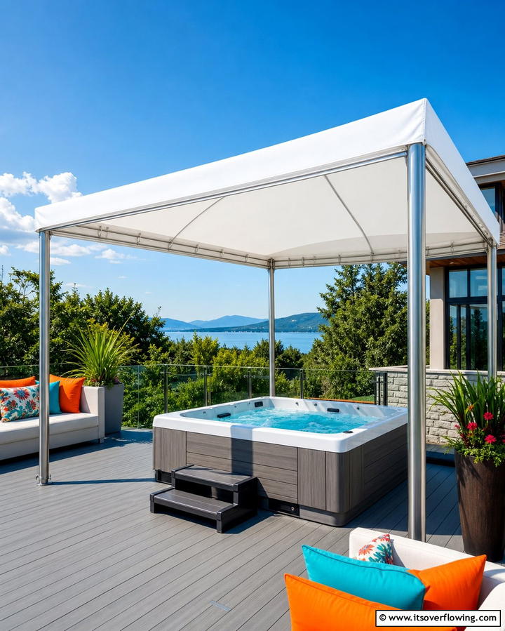 Canopy Style Cover - 25 Hot Tub Enclosure Ideas for Year-Round Relaxation