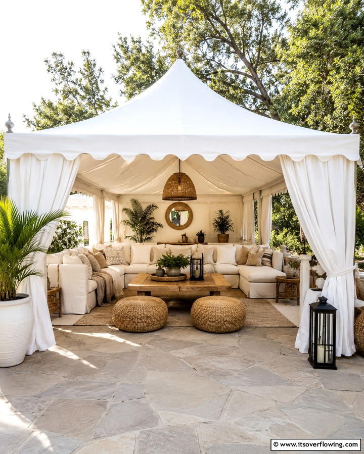 Canopy Tents - 25 Privacy Patio Ideas for a Secluded Outdoor Oasis