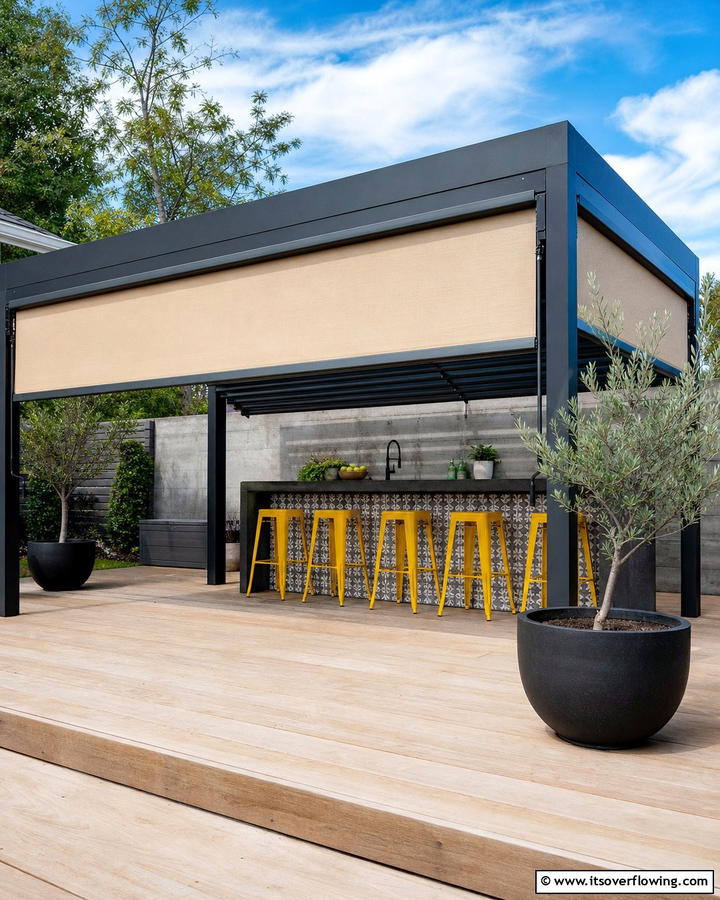 Canvas Drop Shades - 25 Pergola Shade Ideas to Transform Your Outdoor Space