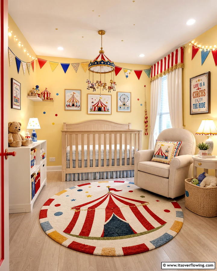 Carnival Celebration Nursery - 25 Whimsical Nursery Ideas for a Magical Space