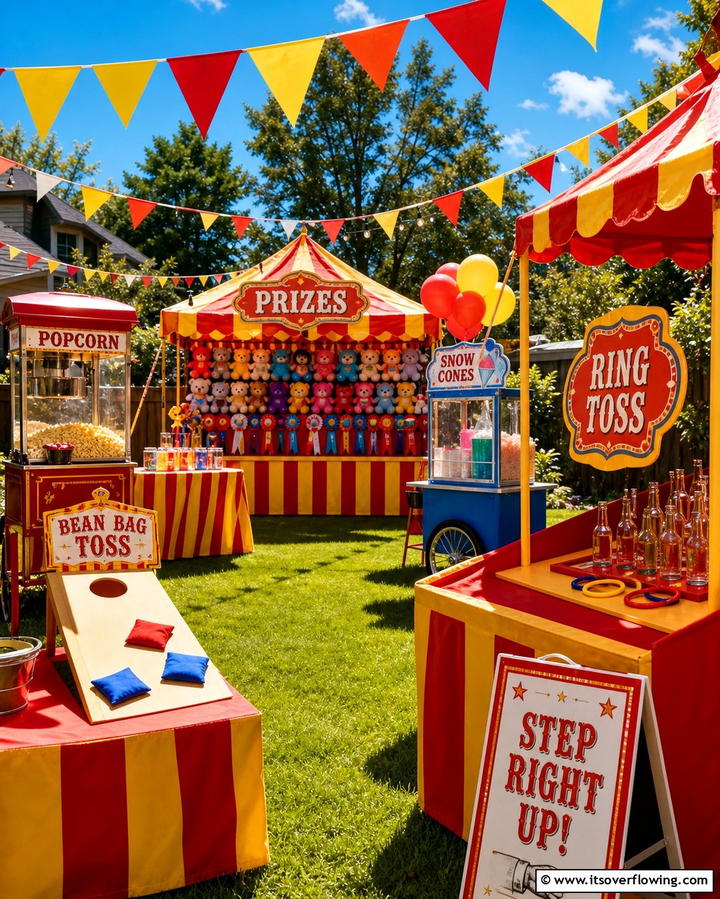 Carnival Themed Party Fun - 25 Backyard Birthday Party Ideas for Unforgettable Celebrations