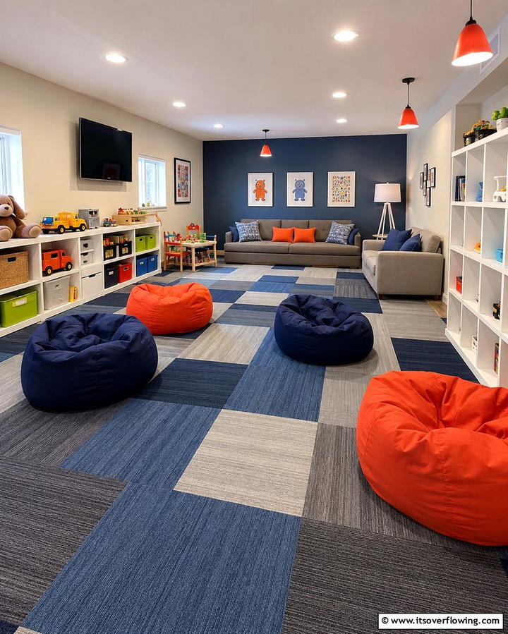 Carpet TilesExact - 25 Basement Floor Ideas for a Functional Space