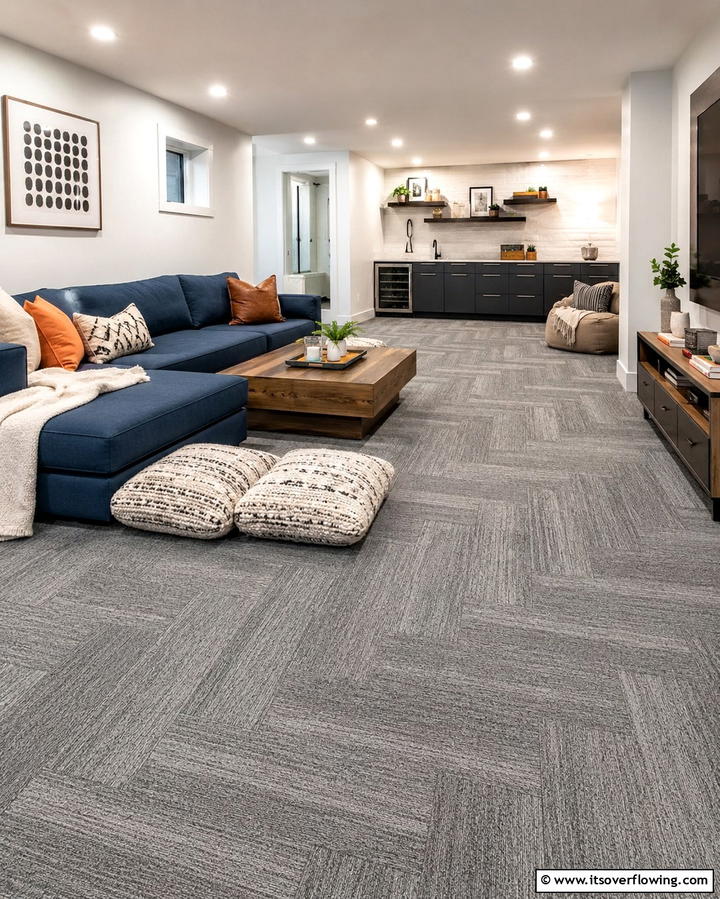 Carpet TilesOne - 25 Basement Floor Ideas for a Functional Space