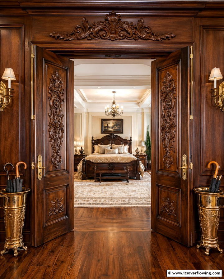 Carved Wooden Doors - 30 Art Nouveau Interior Design Ideas for Timeless Elegance