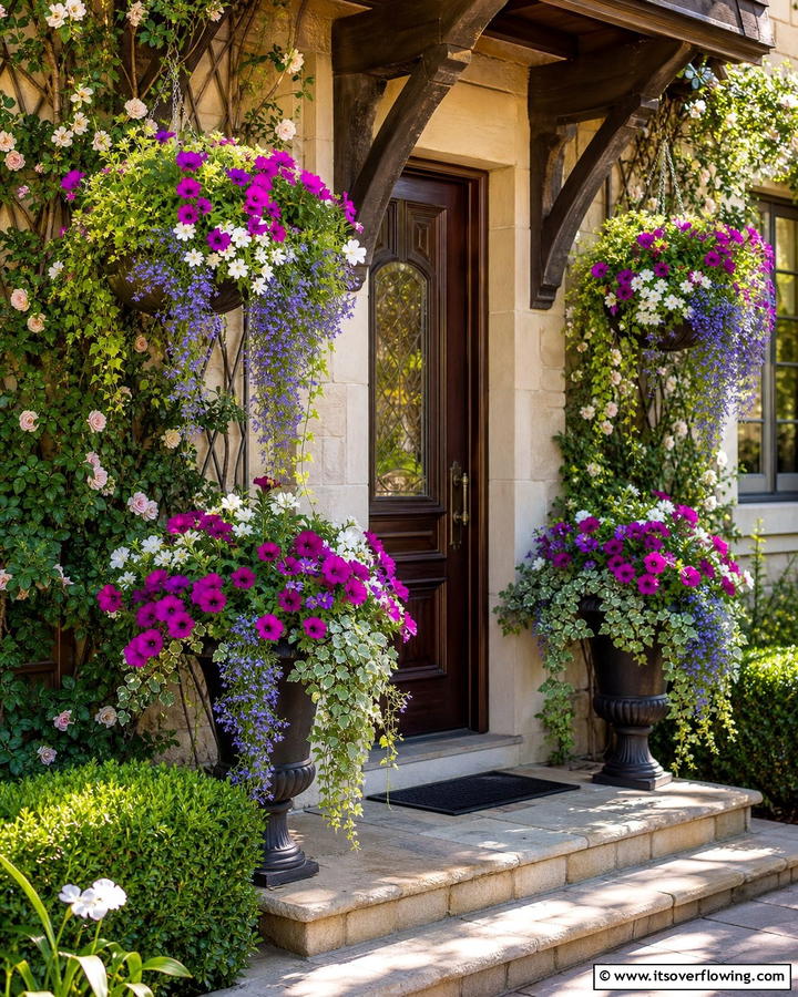 Cascading Blooms Charm - 21 Front Door Plants for a Welcoming and Lush Entryway