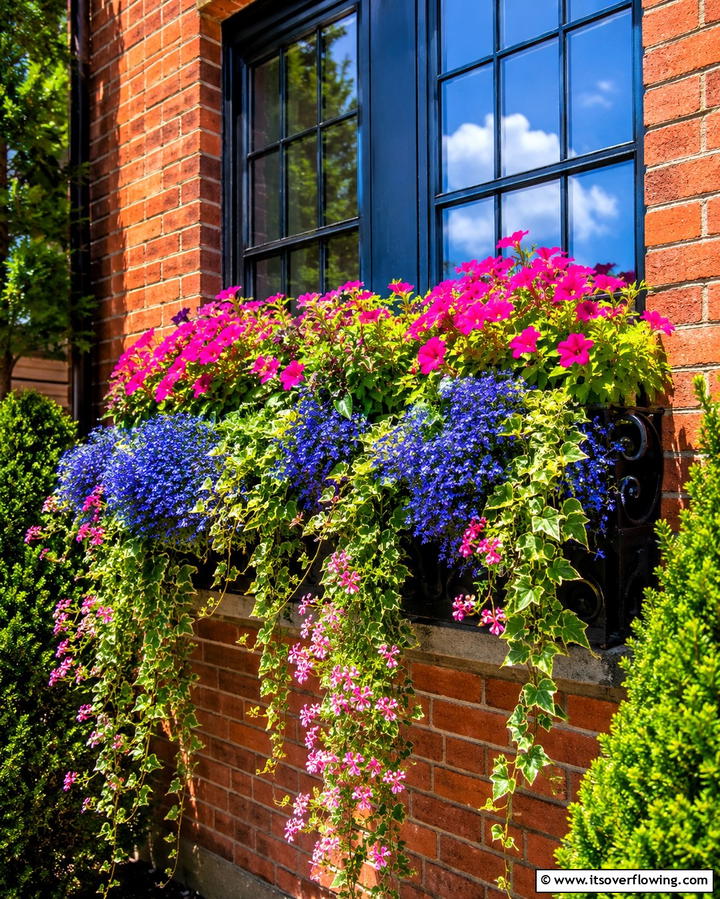 Cascading Flower Displays - 25 Window Box Ideas to Brighten Your Home’s Exterior