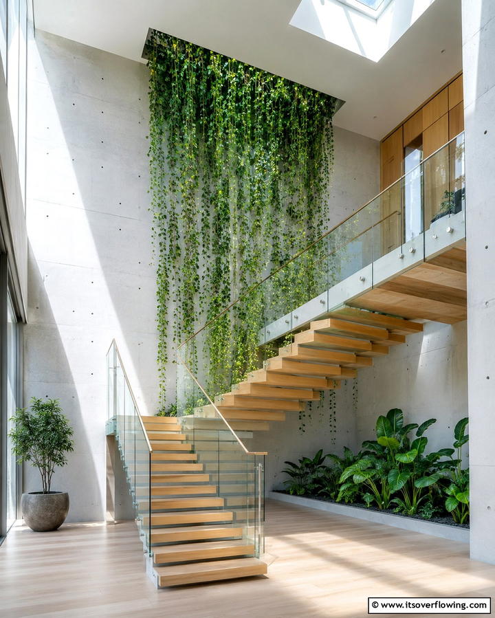 Cascading Green Ceilings - 25 Green Ceiling Ideas for a Unique and Bold Statement