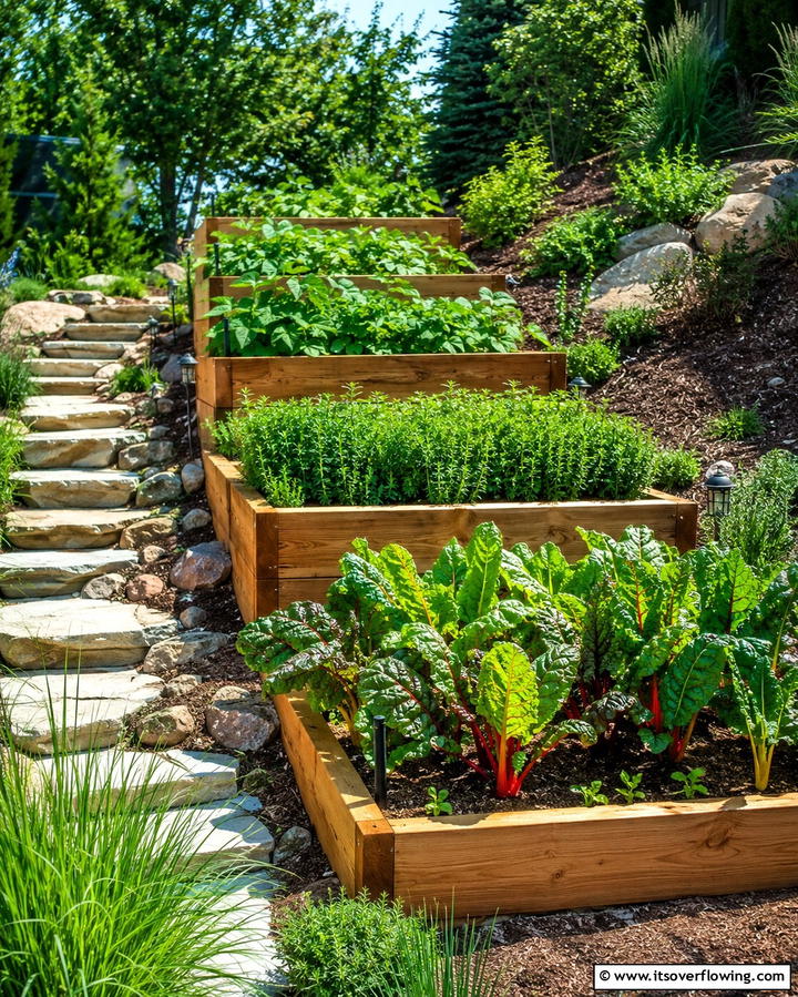 Cascading Raised Garden Beds - 25 Raised Garden Bed Ideas for a Thriving Vegetable Garden