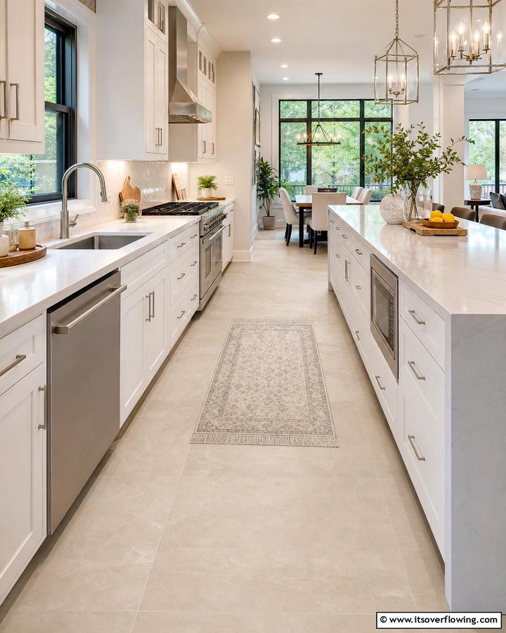 Cashmere Accented Flooring - 20 Luxurious Cashmere Kitchen Ideas for a Cozy Feel