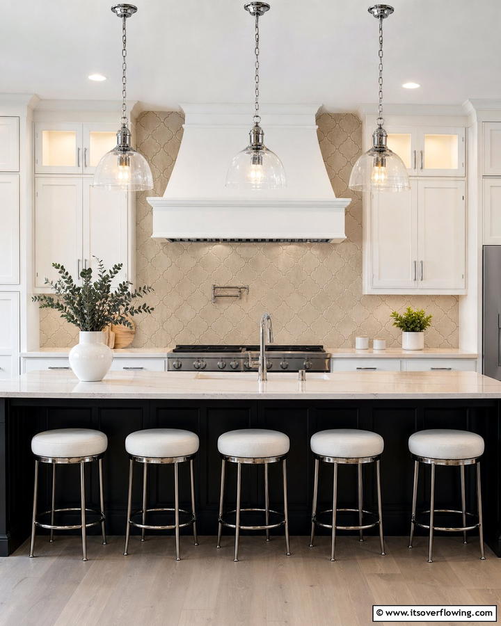 Cashmere Toned Backsplash - 20 Luxurious Cashmere Kitchen Ideas for a Cozy Feel