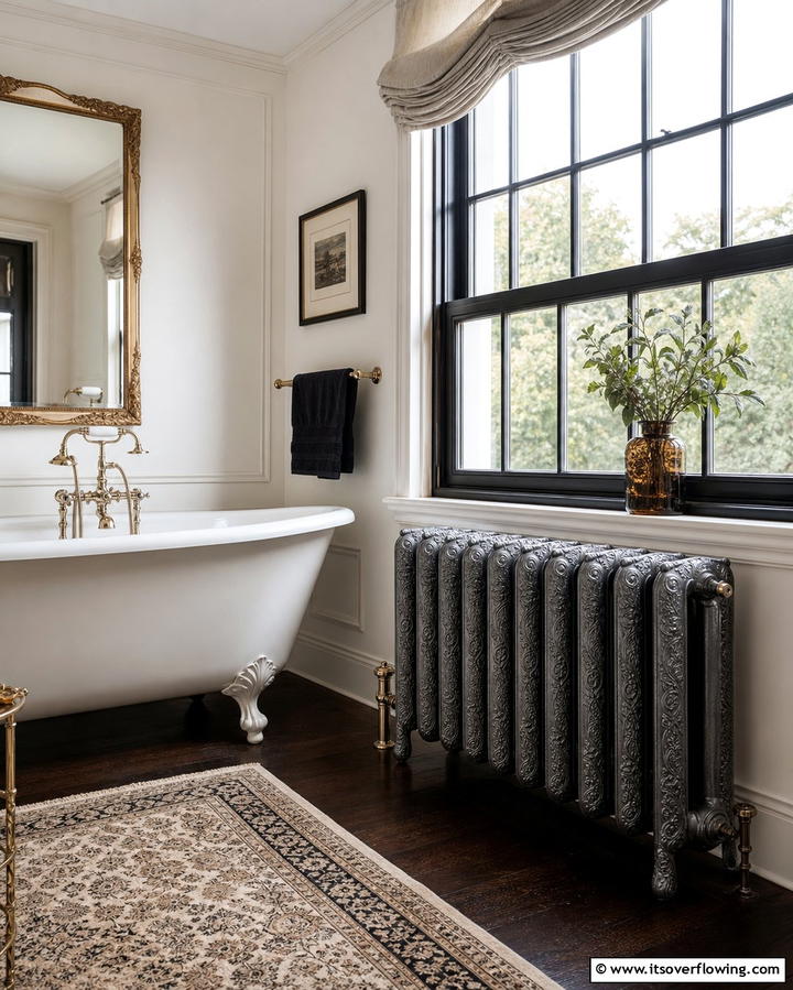 Cast Iron Radiators - 25 Victorian Bathroom Ideas for a Luxurious Retreat