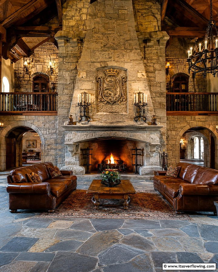 Castle Inspired Fireplaces - 25 Medieval Home Decor Ideas for a Unique Style