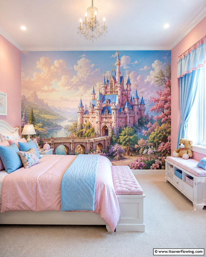 Castle Inspired Wall Murals - 25 Princess Room Ideas to Create a Dreamy Space