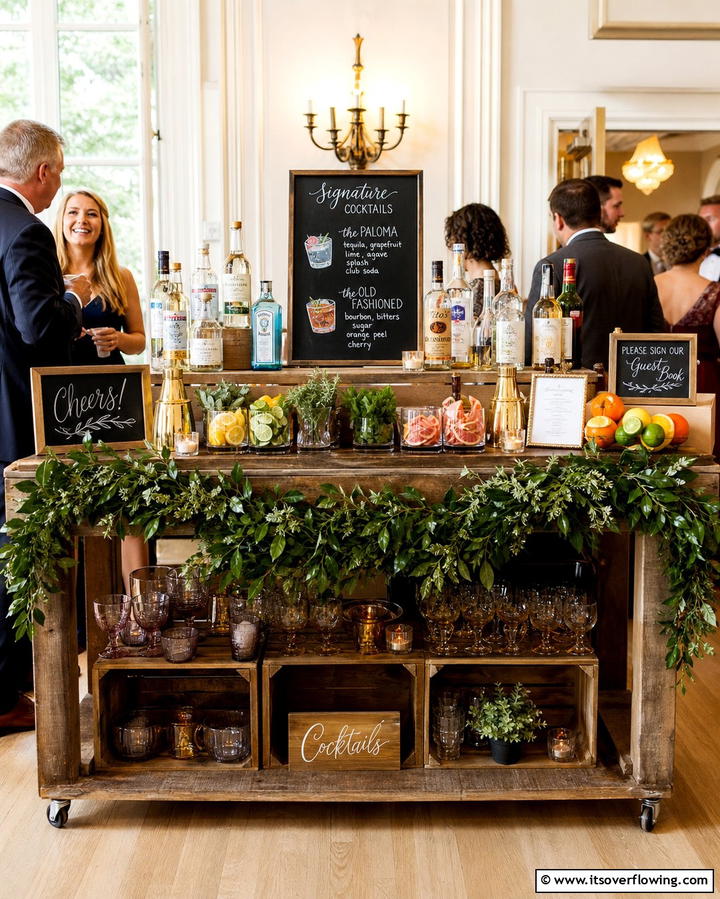 Casual Cocktail Bar - 25 Casual Wedding Ideas for a Relaxed and Intimate Celebration