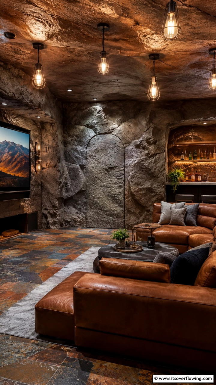 Cave Inspired Secret Door - 30 Hidden Door Ideas- Secret Storage & Creative Spaces
