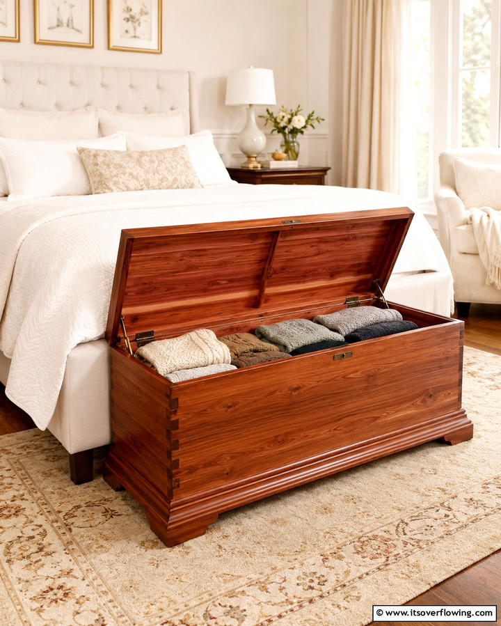 Cedar Chest for Long Term Storage - 20 Sweater Storage Ideas to Organize Your Wardrobe