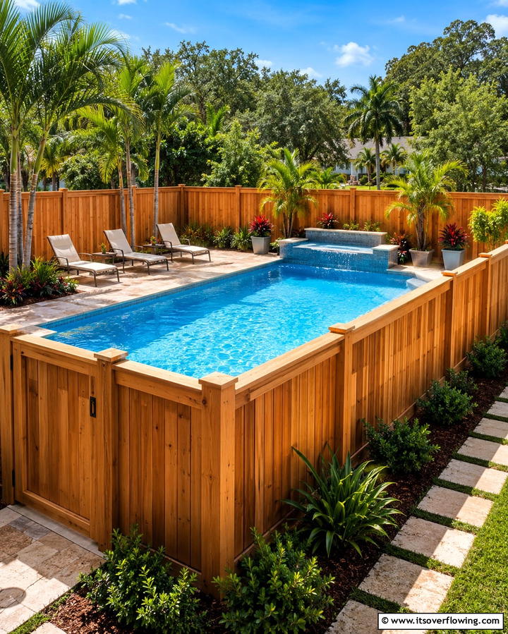 Cedar Fence for Pool Safety - 30 Durable Cedar Fence Ideas to Enhance Privacy and Style