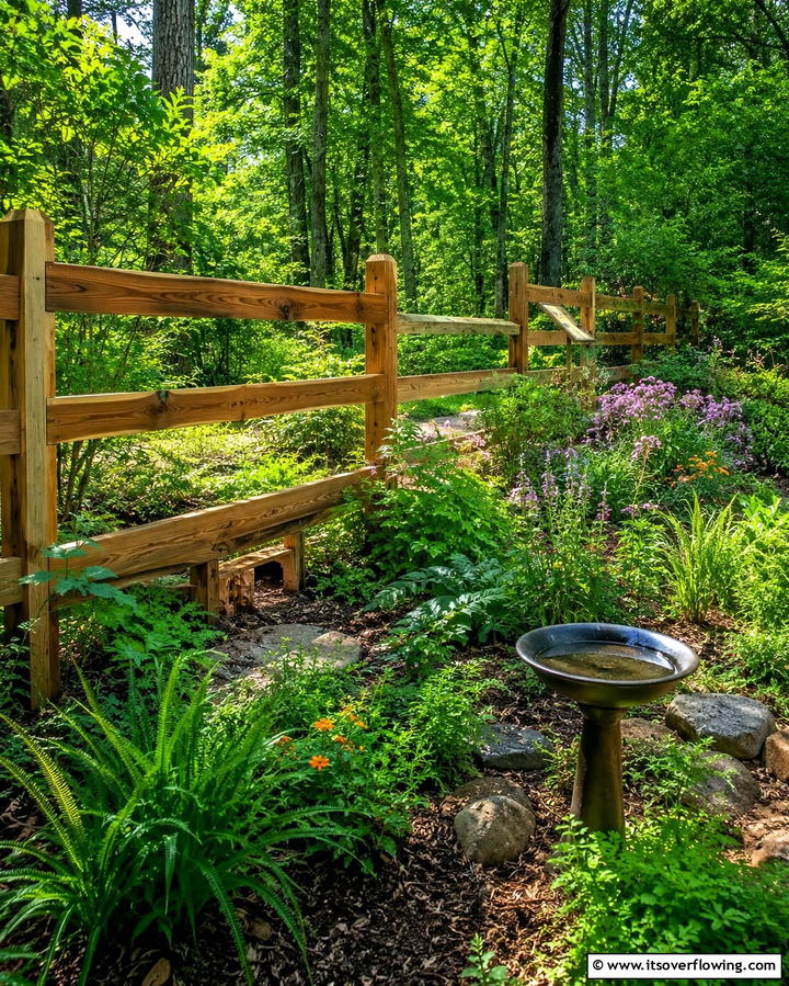 Cedar Fence for Wildlife - 30 Durable Cedar Fence Ideas to Enhance Privacy and Style